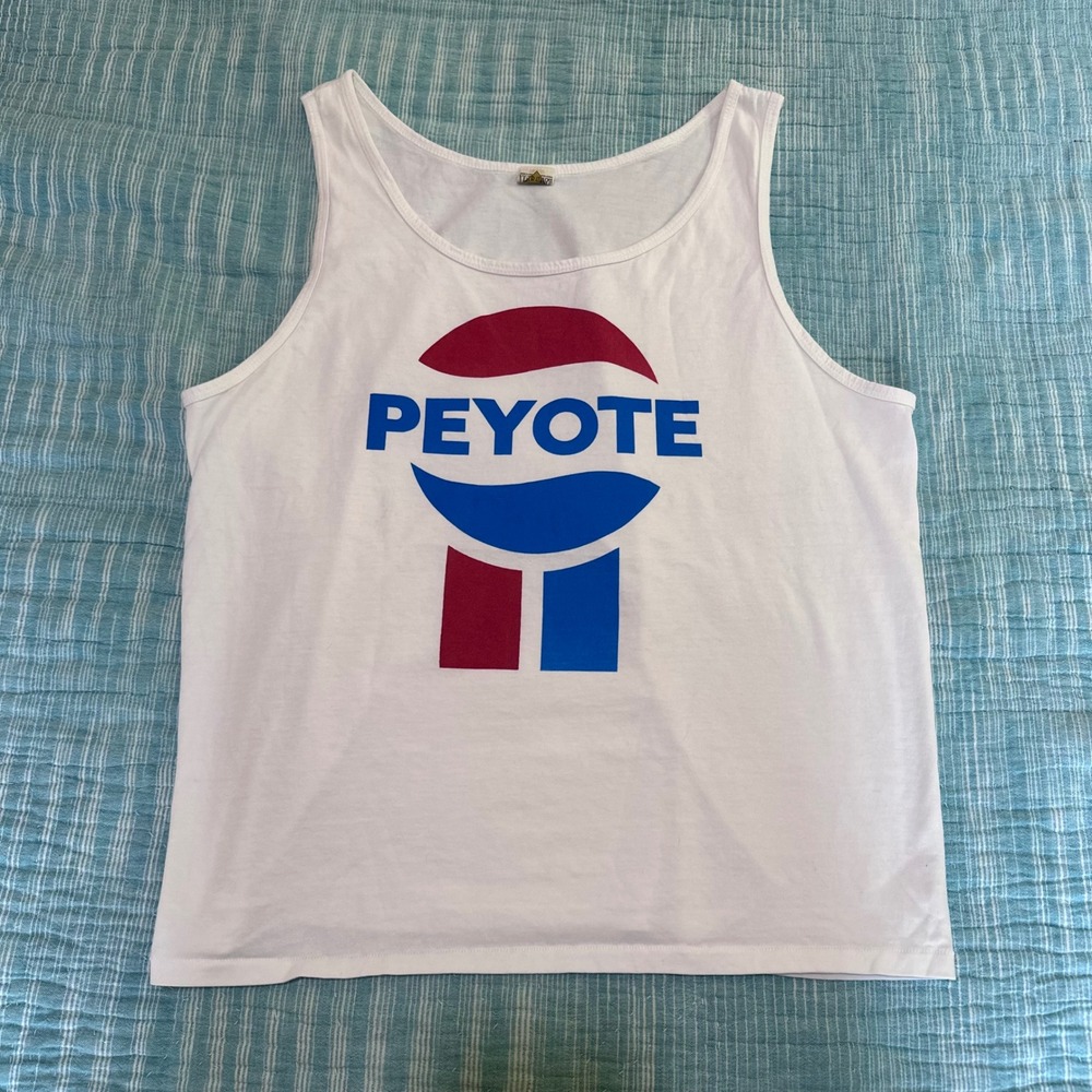 Filth Mart Tank Top White Peyote Graphic Medium